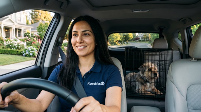 Pet taxi ride to the vet